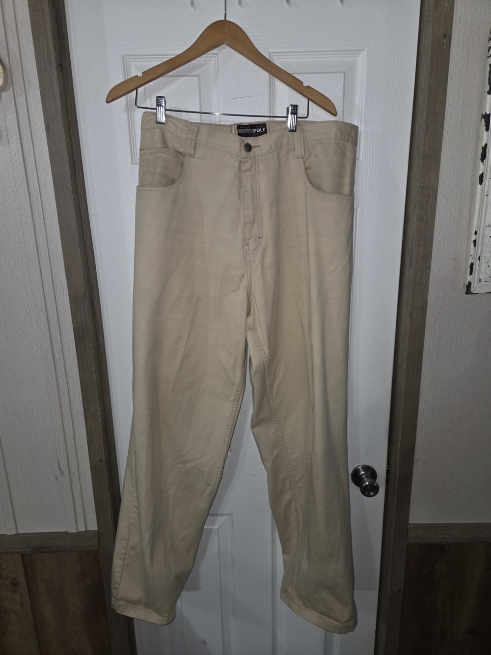 South Pole Men's Khaki Straight-Leg Chinos